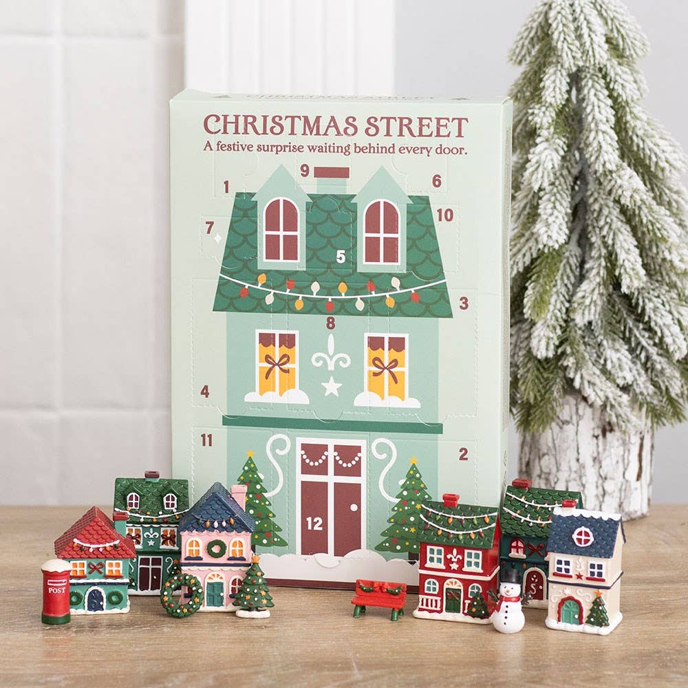 Calendrier de l'Avent de 12 jours — Scène de rue de Noël