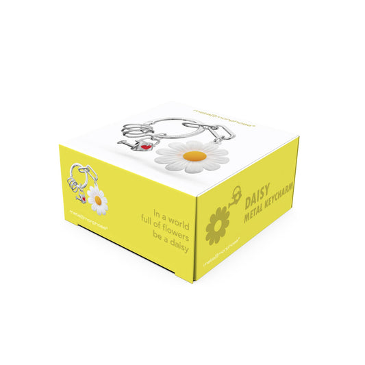 Daisy charm keychain