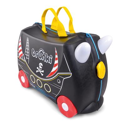 Trunki Ride-on: PIRATE Pedro 46x30x21cm, emballage polyglotte, empilable, emballé à l'unité dans une boite VPC, 3+