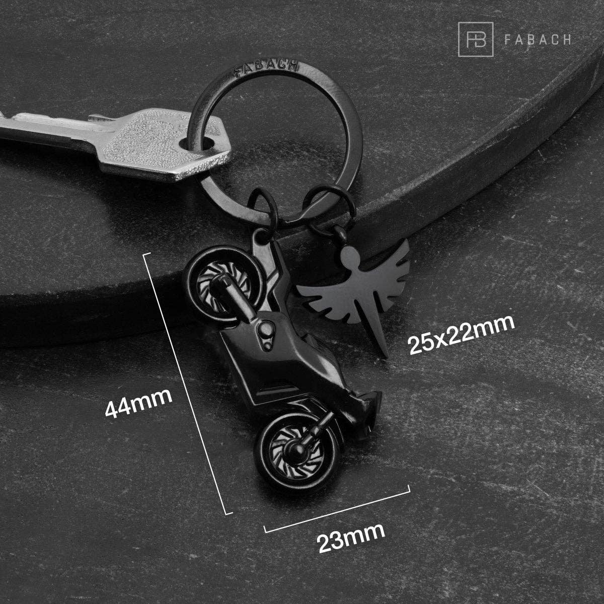 Porte-clés Moto avec Ange Gardien