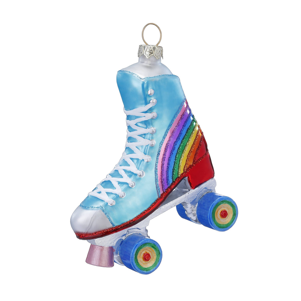 Ornement de Noël patins à roulettes, en verre, 10 cm – Holly & Jolly