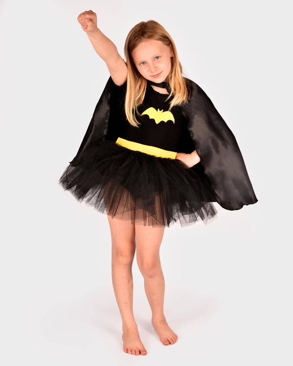 Batgirl Tutu Dress with Cape 110-116 cm 4-6 years