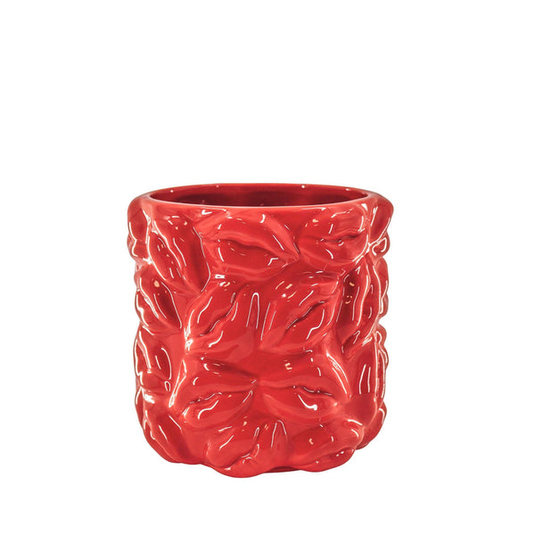 Pot - Kisses - Ceramic - Red - 17.5x17.5x17.5cm