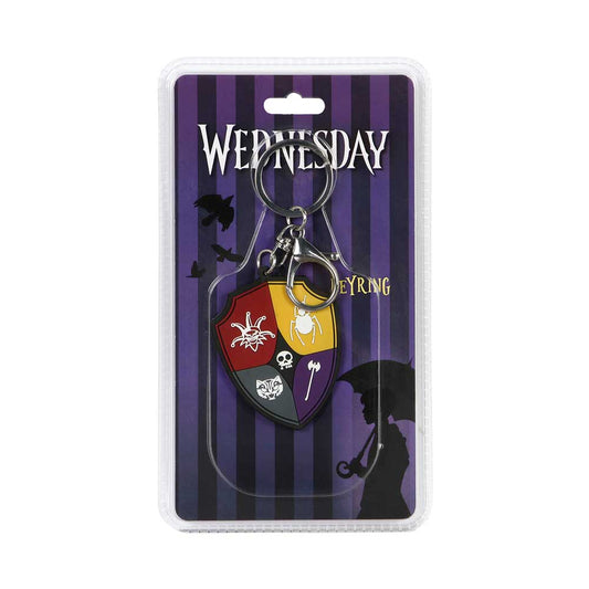 Wednesday Crest Brand Keychain, Multicolor