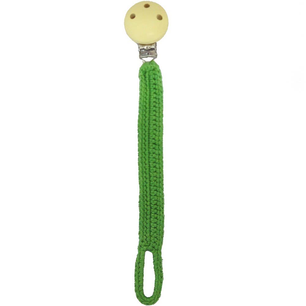 Crochet Pacifier Clip - Green