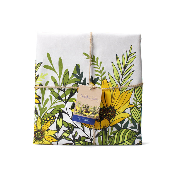 Sac à torchons en coton recyclé Sunflowers Bee Honey