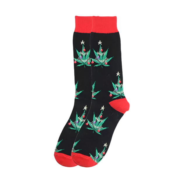 chaussettes cannabis de noel mrcol