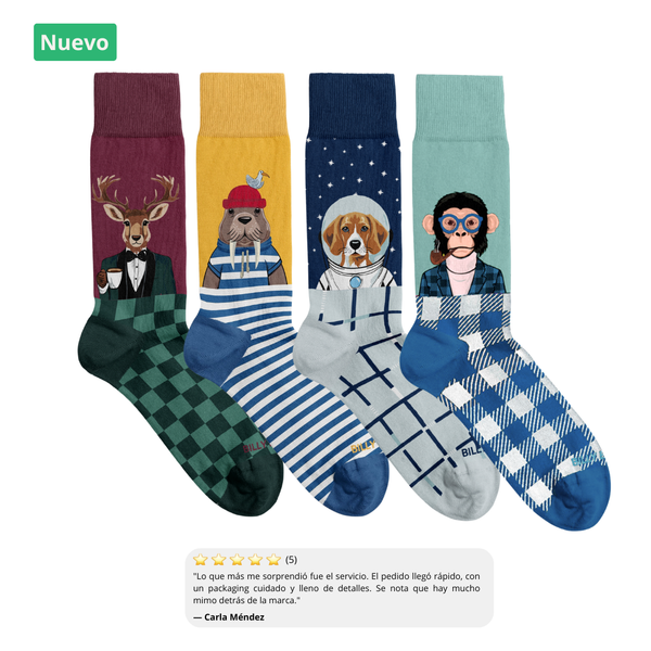 Pack Chaussettes Animal Society🦌🐶🐵