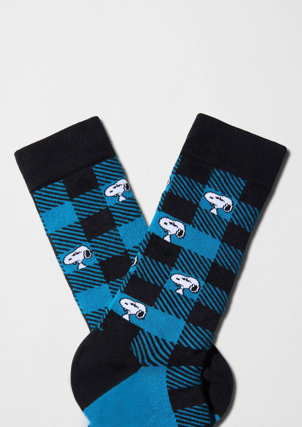 BeSnoopy Tartan Blue Organic Cotton Socks