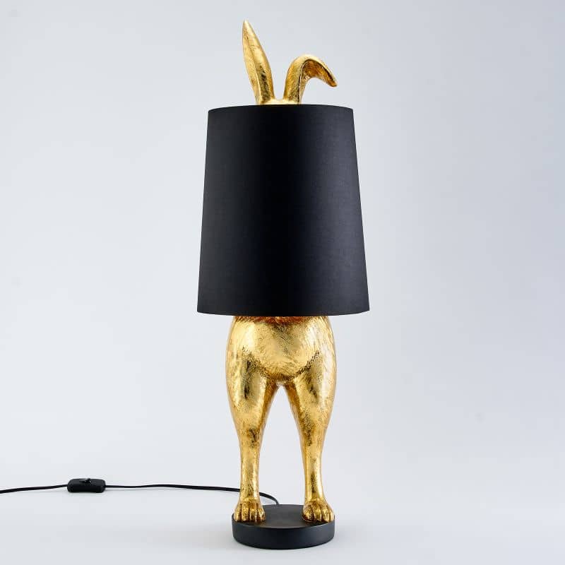Hiding Bunny® Table Lamp, Gold/Black, 24 x 24 x 74 cm