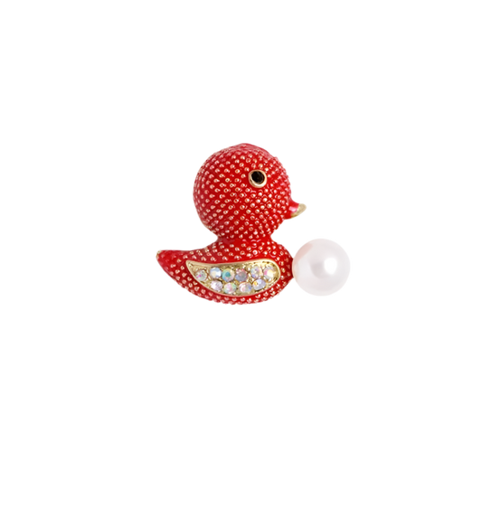 Red Duck Brooch