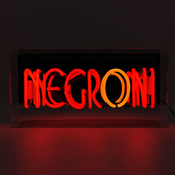 'Negroni' Glass Neon Sign