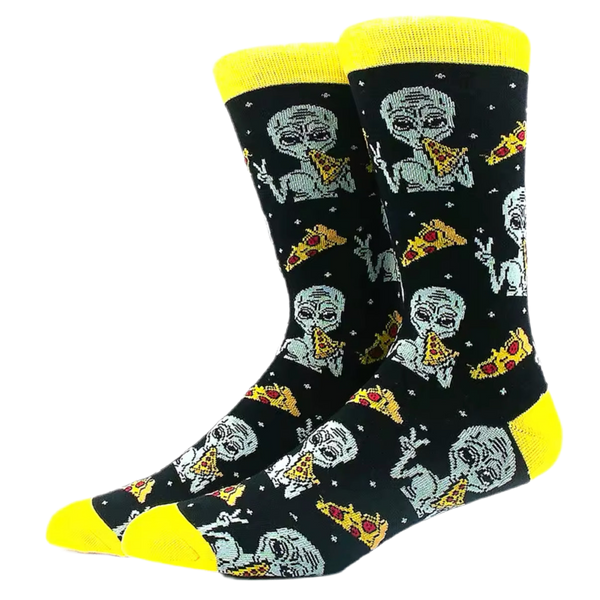 Alien & Pizza Socks