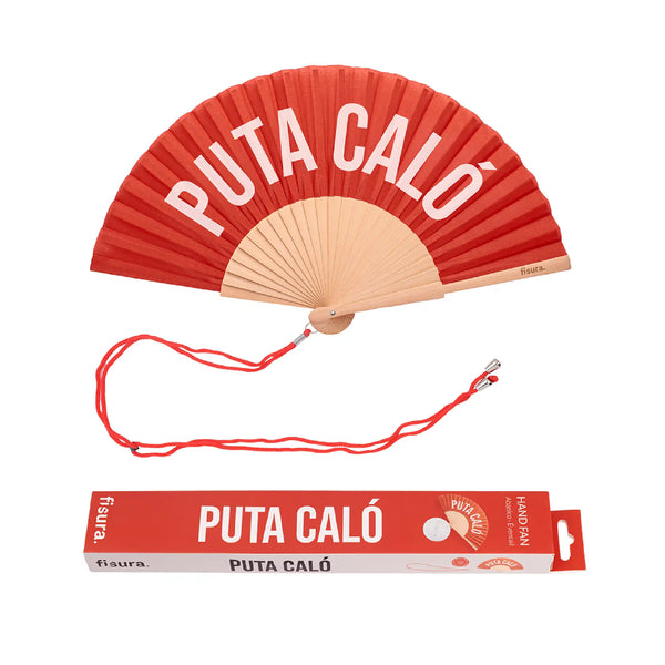 Éventail « Puta caló » Rouge – Fisura