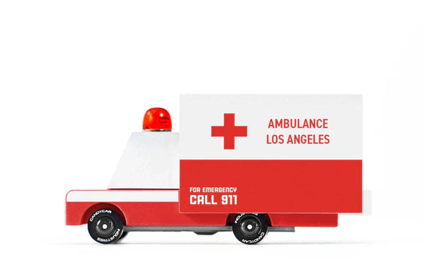 Wooden Ambulance Candycar World - Ambulance Los Angeles