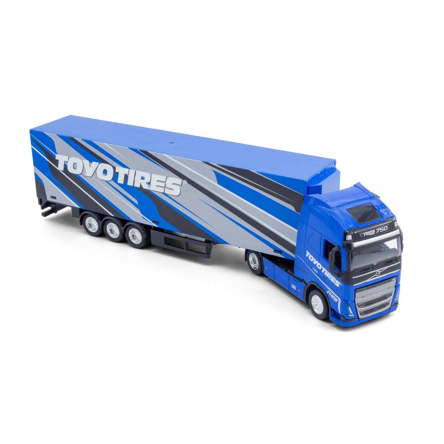 1:43 Scale Street Fire Trucks with Trailer - Volvo FH16 Globetrotter 750 XXLToyoTires