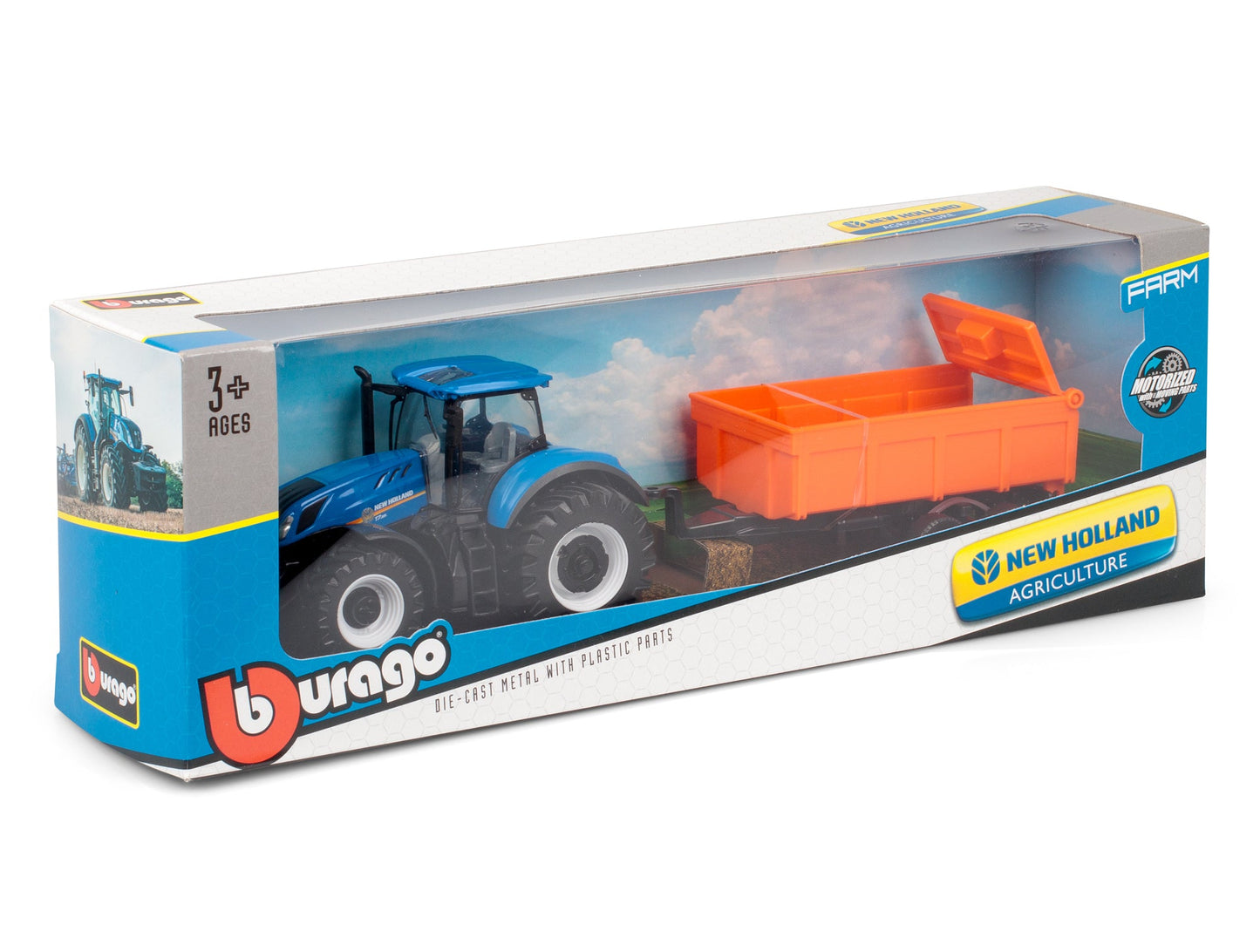 NEW HOLLAND T7.315 TRACTOR 10 CM WITH DUMP TRAILER