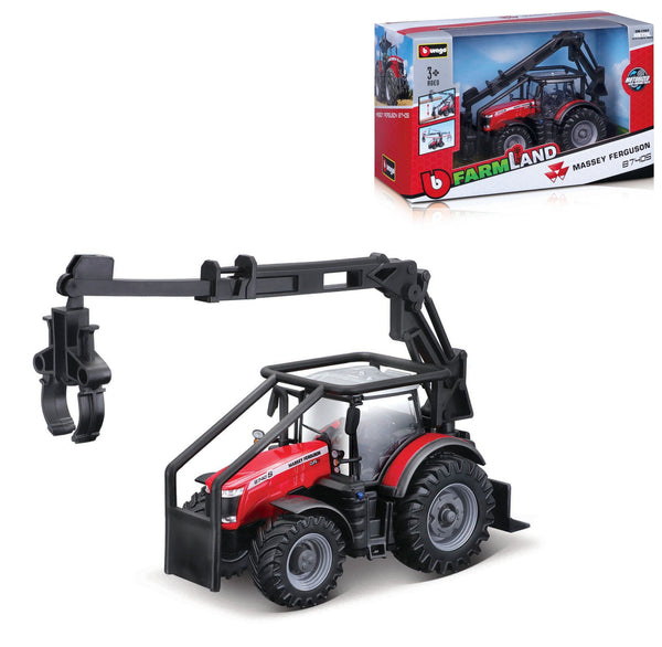 TRACTEUR MASSEY FERGUSSON 8740S DE 10 CM AVEC CHARGEUR FRONTAL ET 3 GRUMES
