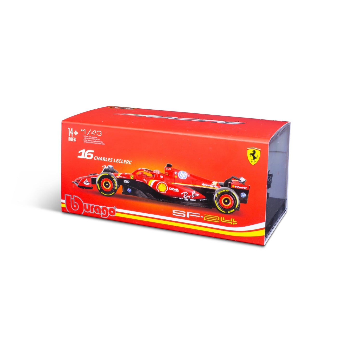 1:43 F1 2024 FERRARI SF-24 WITH LECLERC HELMET