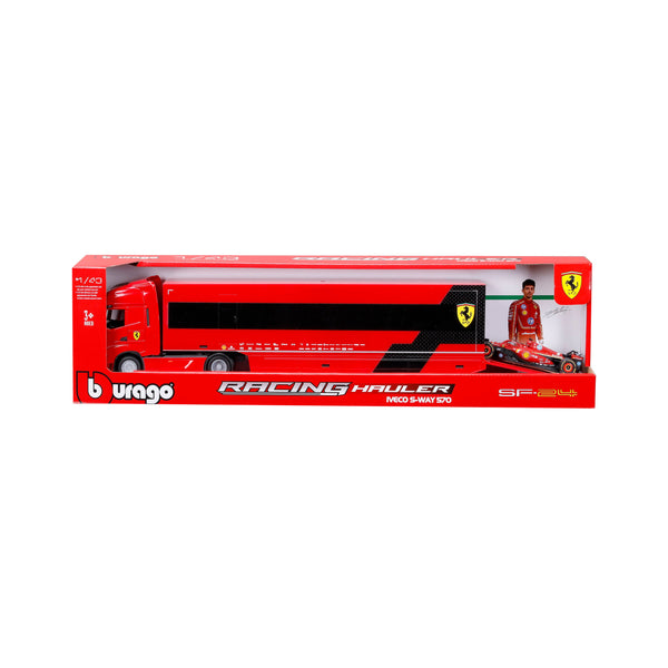 1:43 F1 FERRARI IVECO S-Way 570 RACING TRANSPORTER WITH A CAR