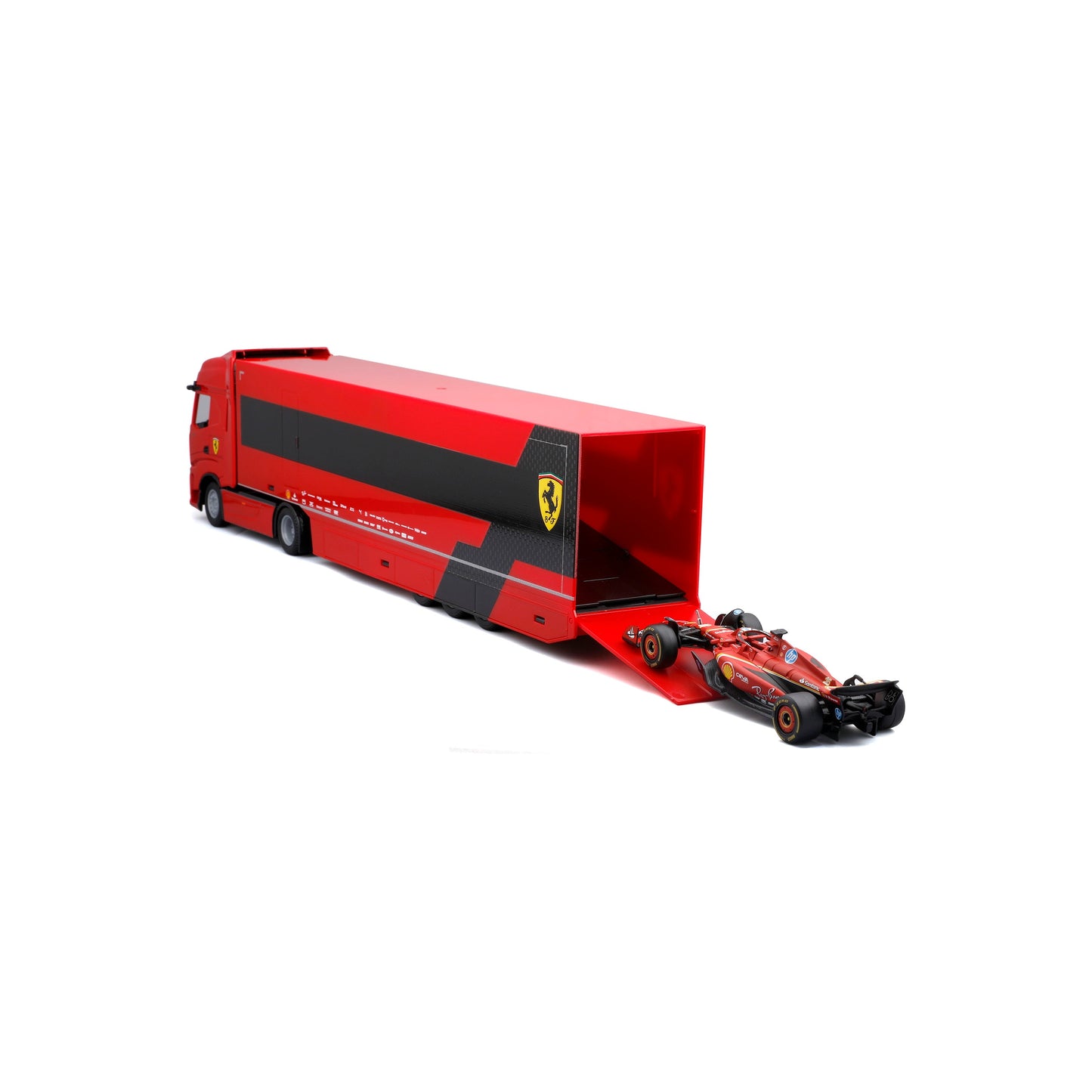 1:43 F1 FERRARI IVECO S-Way 570 RACING TRANSPORTER WITH A CAR