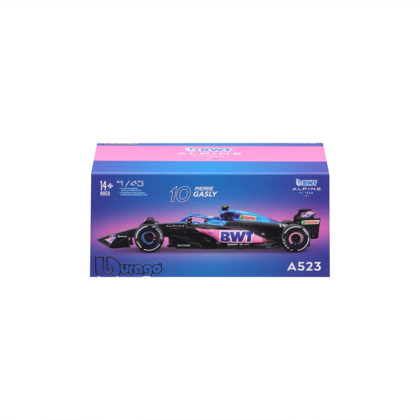 1:43 F1 BWT ALPINE F1 TEAM A523 2023 WITH GASLY HELMET