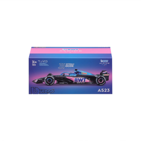 1:43 F1 BWT ALPINE F1 TEAM A523 2023 WITH OCON HELMET