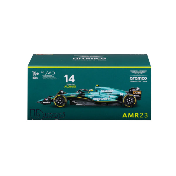 1:43 F1 ASTON MARTIN 2023 AMR23 WITH ALONSO HELMET