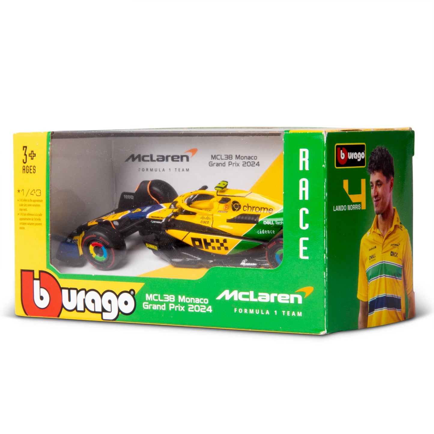 1:43 F1 MCLAREN MCL38 2024 NORRIS - SENNA LIVERY