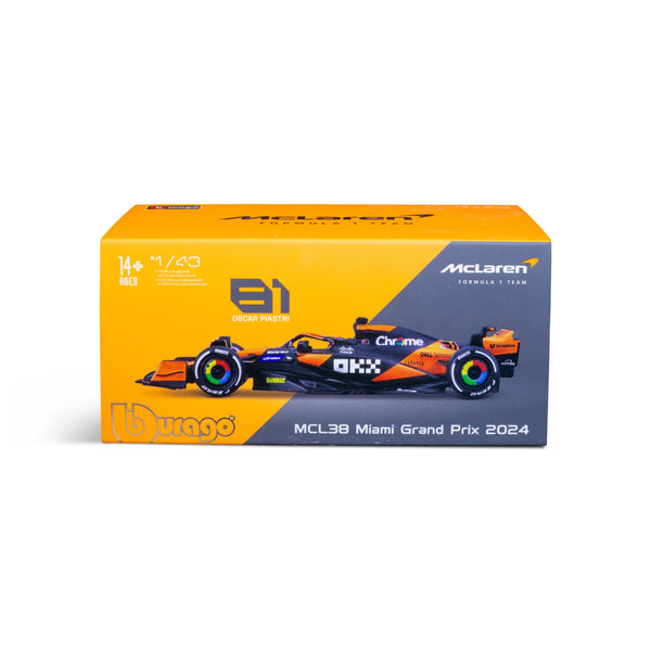 1:43 F1 MCLAREN MCL38 2024 WITH PIASTRI HELMET