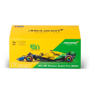 1:43 F1 MCLAREN MCL38 2024 WITH HELMET PIRELLI SENNA LIVERY