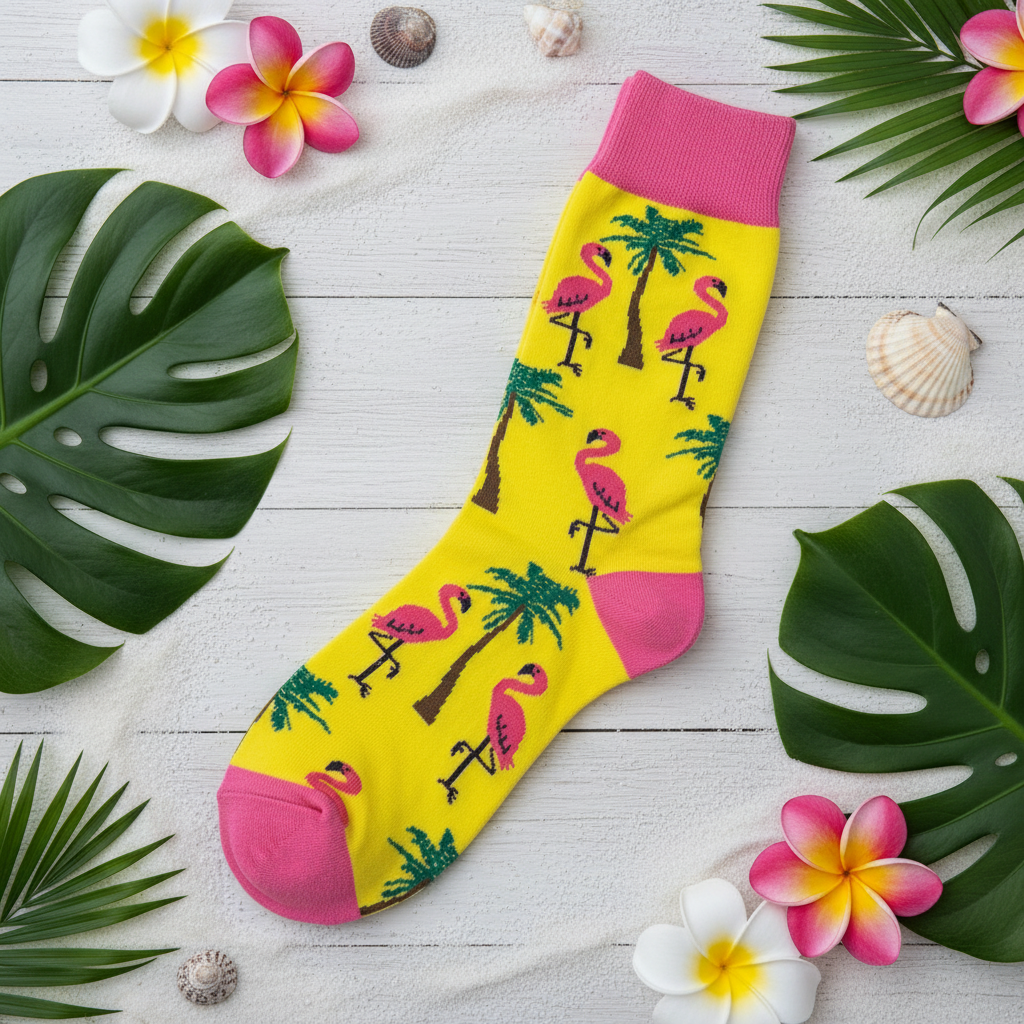 Men's Pink Flamingo Socks