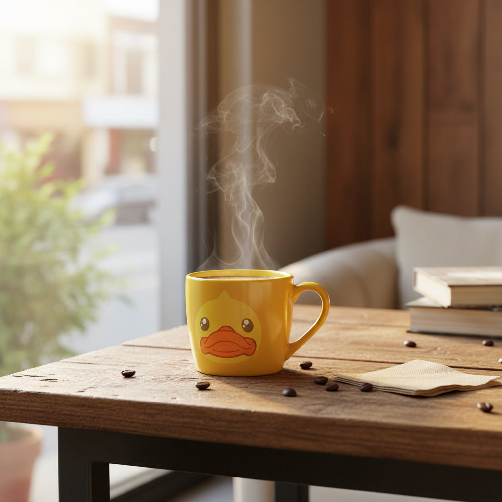 Yellow duck mug