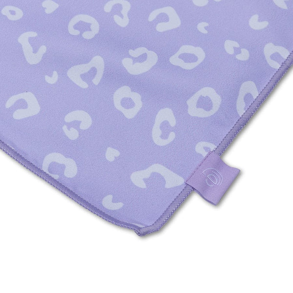 Microfiber Beach Towel - Lilac - Leopard - 135 x 65 cm