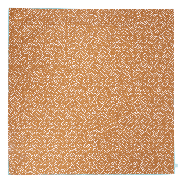 Microfiber Beach Towel - Orange/White - Vibrant Stripes - 180 x 180 cm