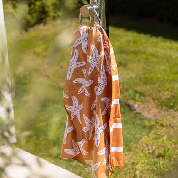 Microfiber Beach Towel - Orange - Seastar 135 x 65 cm