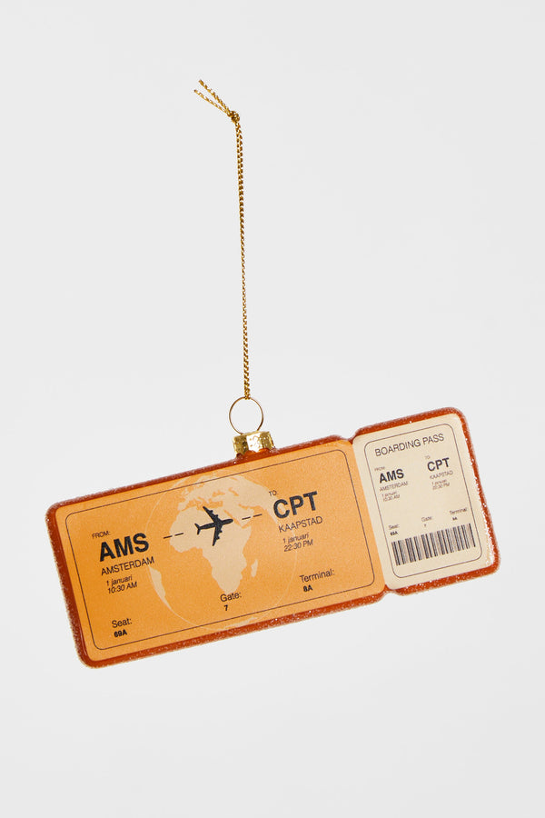 Boule de Noël Boardingpass Amsterdam - Kaapstad