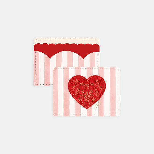 Pink stripe - Card holder