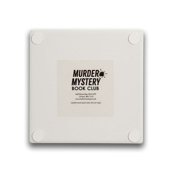 Sous-verre en céramique Murder Mystery Book Club Time
