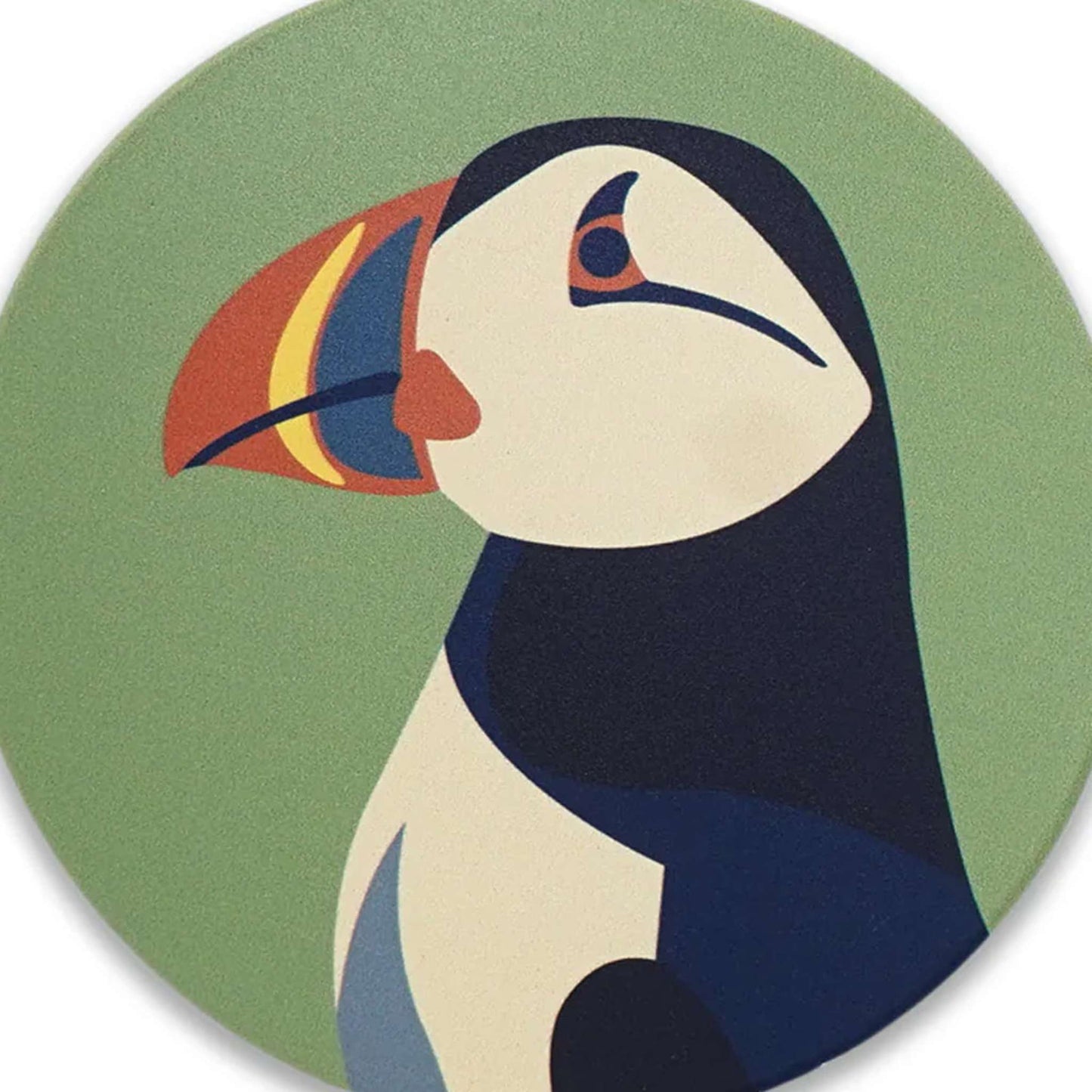 RSPB Puffin Coaster Green