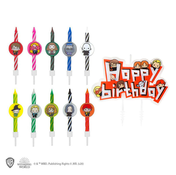 Set of 10 Harry Potter Character Birthday Candles & 1 Happy Birthday Candle