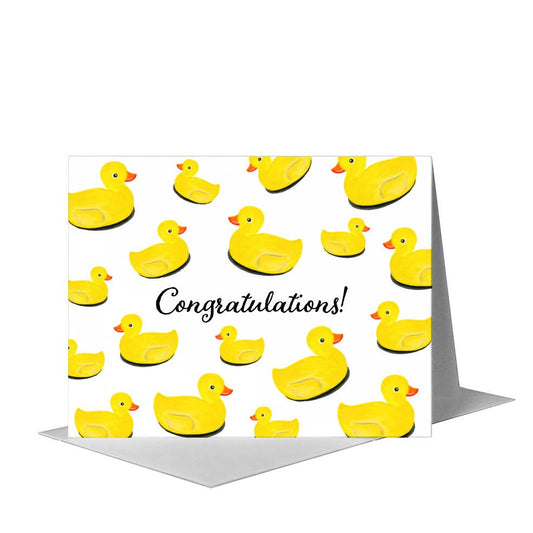 Carte de Félicitations Canards de Bain