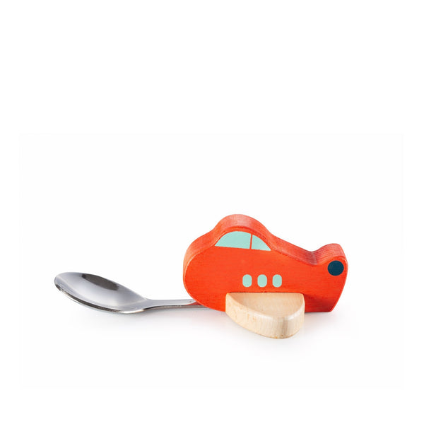 Red plane children's spoon