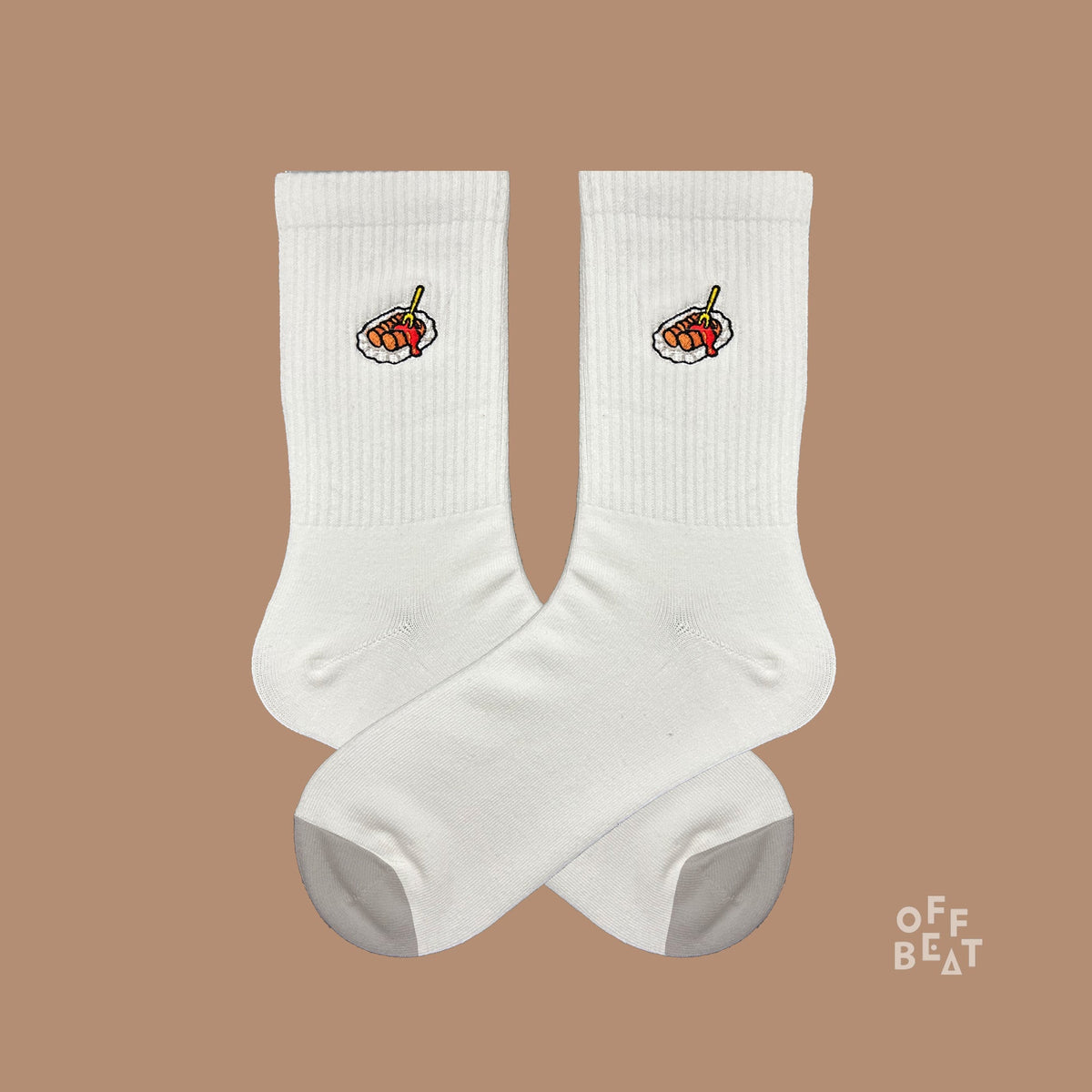 Chaussettes Brodées Currywurst de Berlin