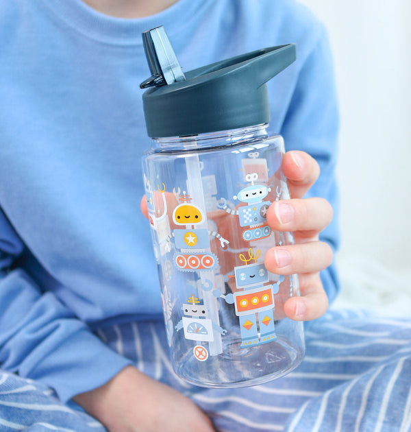 Gourde enfant - Robots – vue 2 – A Little Lovely Company