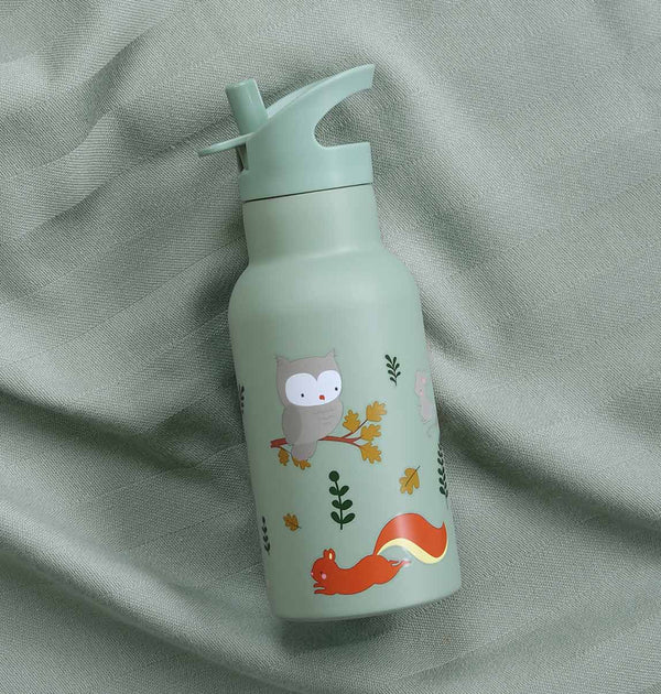 Gourde enfant en inox - Amis de la forêt – vue 2 – A Little Lovely Company