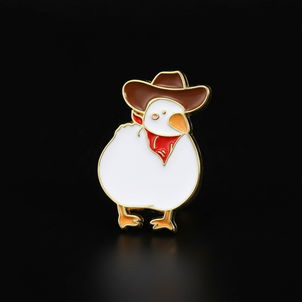 Pin's Canard Blanc Cowboy