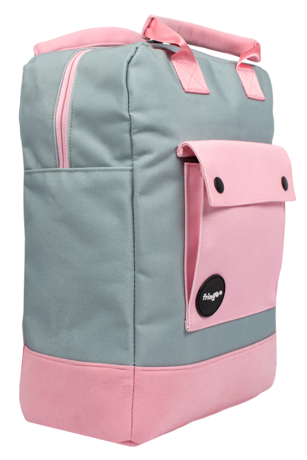 Sac à Dos Adolescent Gris et Rose