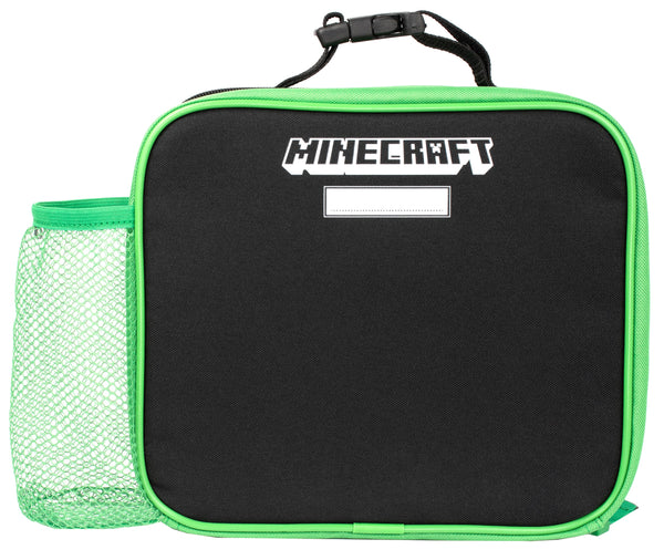 Sac repas – Minecraft with Mesh Pocket – gris Pixel Creeper