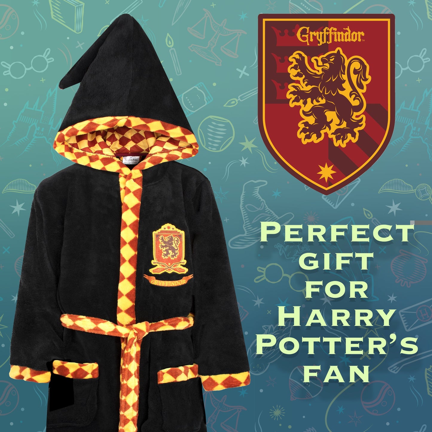 Personalized Harry Potter Robe - Black